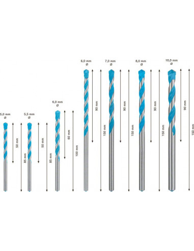 Set de brocas EXPERT MultiConstruction CYL-9 de...