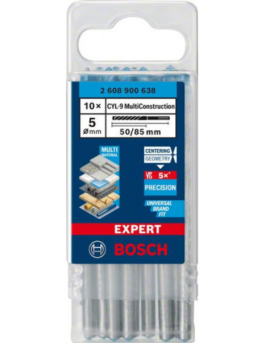 Broca EXPERT CYL-9 MultiConstruction de 5 x 50...