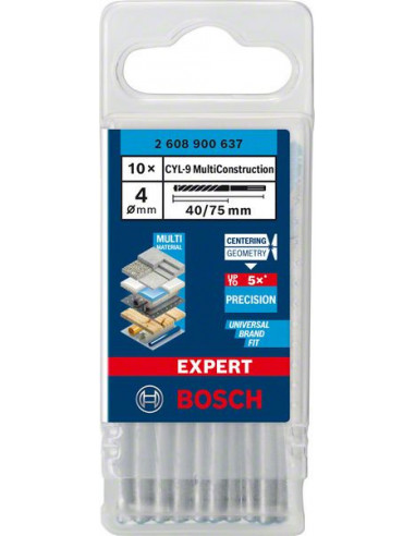 Broca EXPERT CYL-9 MultiConstruction de 4 x 40...