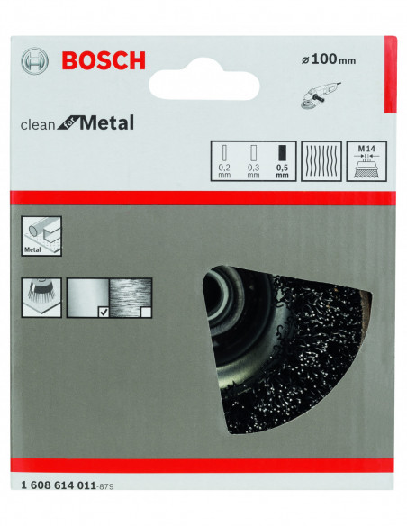 Cepillo de vaso ondulados Clean for Metal con rosca M14 para amoladoras angulares (Ø 100)