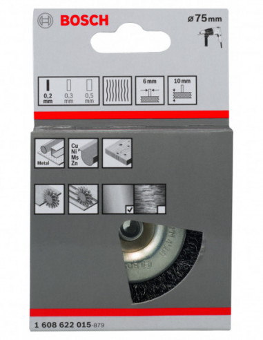 Rueda de alambre ondulado para taladros Clean...