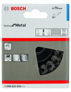 Comprar Cepillo de vaso anudados Heavy for Metal con rosca M14 para amoladoras angulares (Ø 75). Ref: 1608622029 2