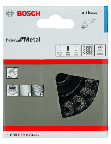 Cepillo de vaso anudados Heavy for Metal con...