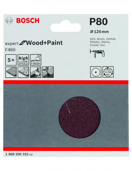 Papel de lija F460 Expert for Wood para taladros