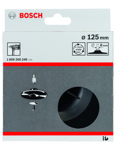 Plato de soporte para taladros con fijación de tipo abrazadera (Ø 125)