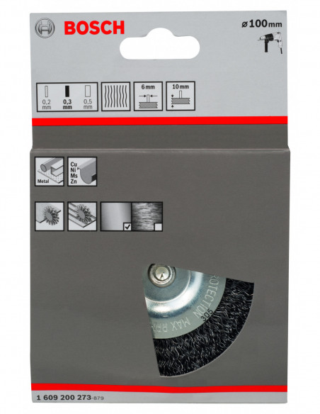 Rueda de alambre ondulado para taladros Clean for Metal (Ø 100)