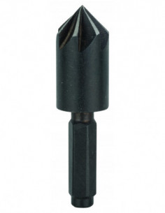 Comprar Broca avellanadora HSS para materiales blandos con vástago de inserción hexagonal (Ø 13). Ref: 1609200315