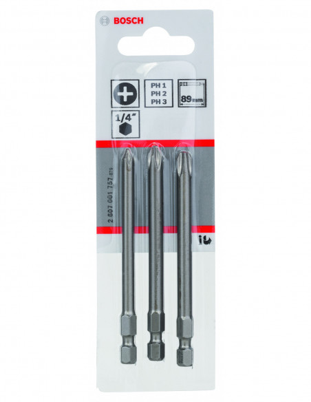 Conjunto de Punta de atornillar Extra Hard, Phillips