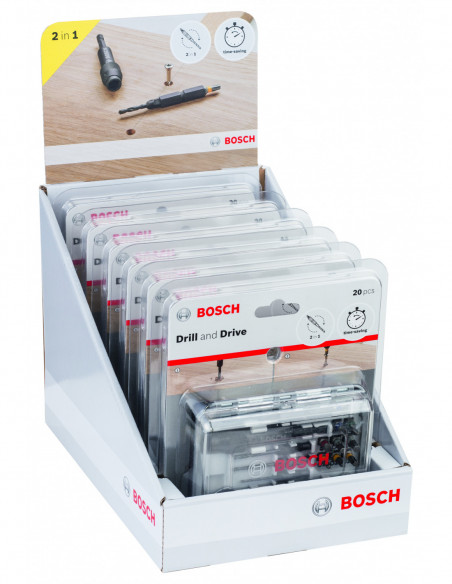 Set de brocas y puntas de atornillar Extra Hard HSS, 20 unidades