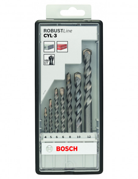 Set de brocas para hormigón CYL-3, Robust Line