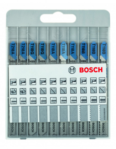 Set de 10 Hoja de sierra de calar para metal "Basic for Metal" con vástago de inserción en T