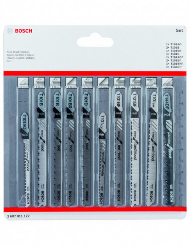 Comprar Set de hojas de sierra de calar Clean Precision con vástago de inserción en T de 10 unidades. Ref: 2607011172