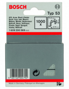 Grapas de alambre fino, tipo 53 2