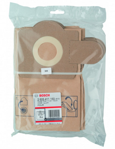 Saco de papel de filtro sin AFC