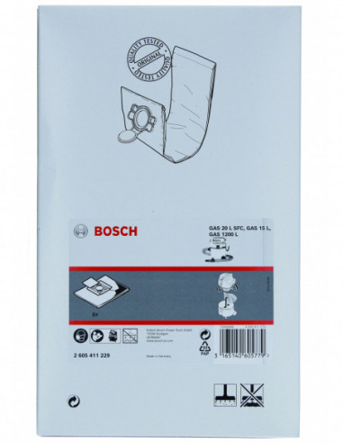 Saco de filtro de muletón sin AFC