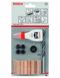 Set de Taco de madera de perfil con broca en espiral,... 2