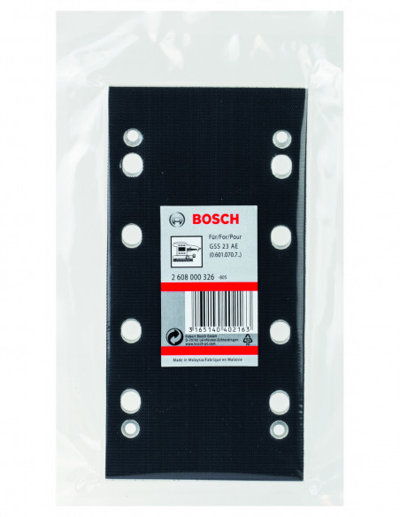 Placa lijadora para aplicaciones convencionales con fijación de gancho y bucle