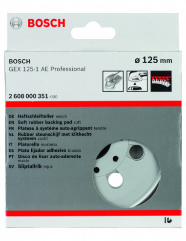 Plato de soporte suaves de 8 agujeros (Ø 125)