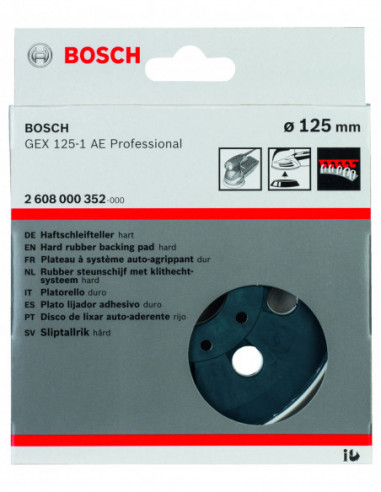 Plato de soporte duros de 8 agujeros (Ø 125)