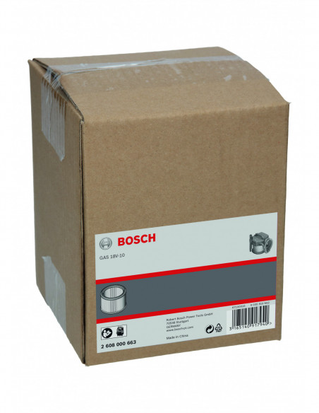 Filtro de fuelle de poliéster redondo (PES) (Ø 125) para aspirador BOSCH GAS 18V-10