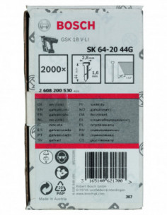 Comprar Clavos de acabado de 20° 1,6/16 g, versión galvanizada. Ref: 2608200530 2