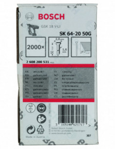 Comprar Clavos de acabado de 20° 1,6/16 g, versión galvanizada. Ref: 2608200531 2