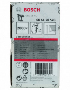 Comprar Clavos de acabado de 20° 1,6/16 g, versión galvanizada. Ref: 2608200532 2