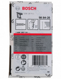 Comprar Clavos de acabado de 20° 1,6/16 g, versión inoxidable. Ref: 2608200536 2