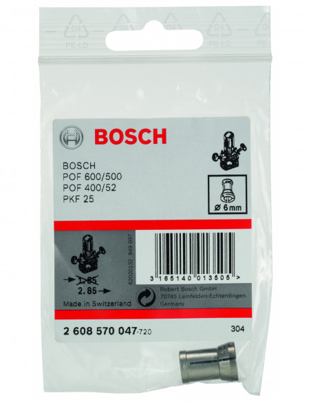 Engarce sin tuerca de bloqueo para amoladoras recta (Ø 6)