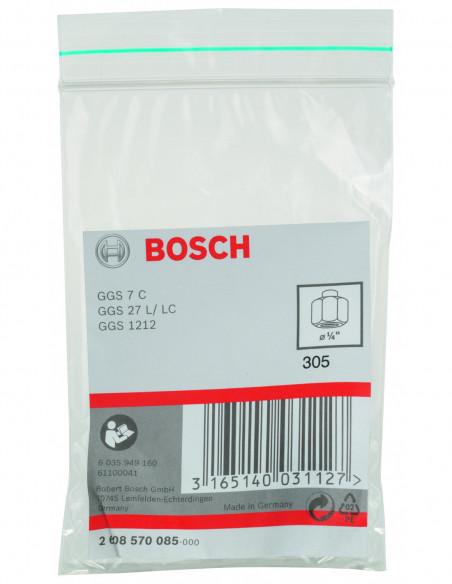 Engarce con tuerca de bloqueo para amoladoras recta (Ø ¼)