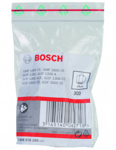 Engarce para fresadoras corrientes (Ø 8)