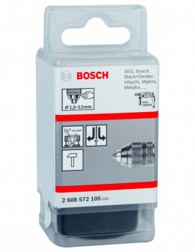 Portabrocas con dos casquillos sin llave