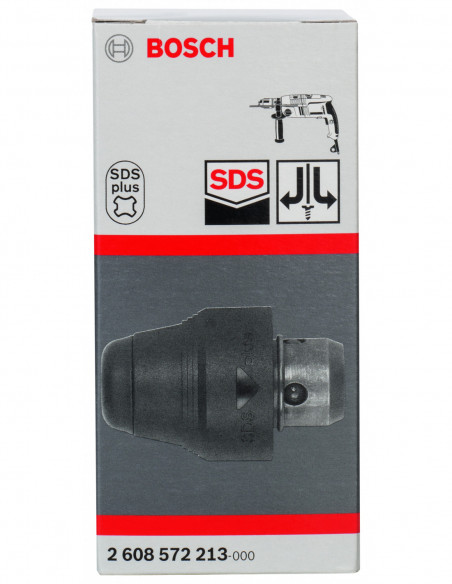 Portabrocas de cambio rápido sin llave con vástago de inserción SDS plus