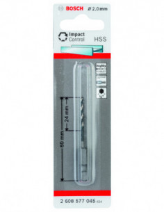 Comprar Broca helicoidal HSS Impact Control con vástago de inserción hexagonal para metal (Ø 2). Ref: 2608577045 2