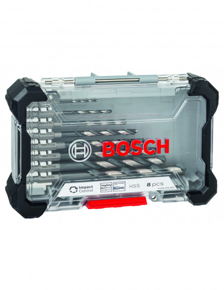 Set de brocas helicoidal HSS Impact Control con vástago de inserción hexagonal para metal