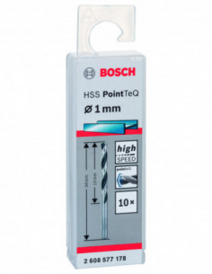 Comprar Broca helicoidal HSS PointTeQ con vástago cilíndrico para metal (Ø 1). Ref: 2608577178 2