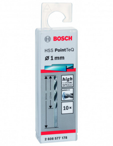 Broca helicoidal HSS PointTeQ con vástago...
