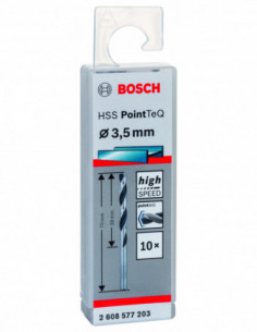 Comprar Broca helicoidal HSS PointTeQ con vástago cilíndrico para metal (Ø 3,50). Ref: 2608577203 2