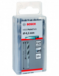 Comprar Broca helicoidal HSS PointTeQ con vástago cilíndrico para metal (Ø 4,10). Ref: 2608577209 2