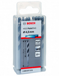 Comprar Broca helicoidal HSS PointTeQ con vástago cilíndrico para metal (Ø 4,50). Ref: 2608577213 2