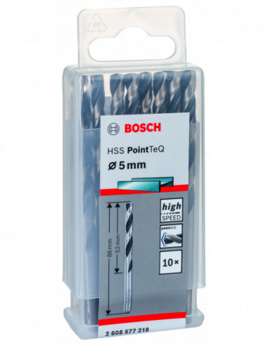 Broca helicoidal HSS PointTeQ con vástago...