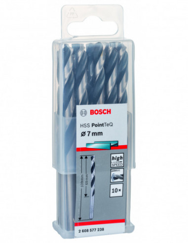 Broca helicoidal HSS PointTeQ con vástago...