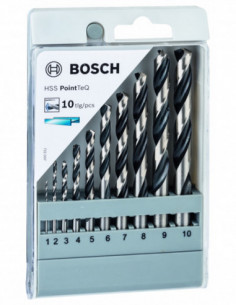 Comprar Set de brocas helicoidal HSS PointTeQ con vástago cilíndrico para metal. Ref: 2608577348 2