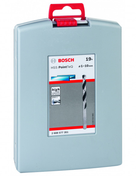 Set de brocas helicoidal HSS PointTeQ con vástago cilíndrico para metal