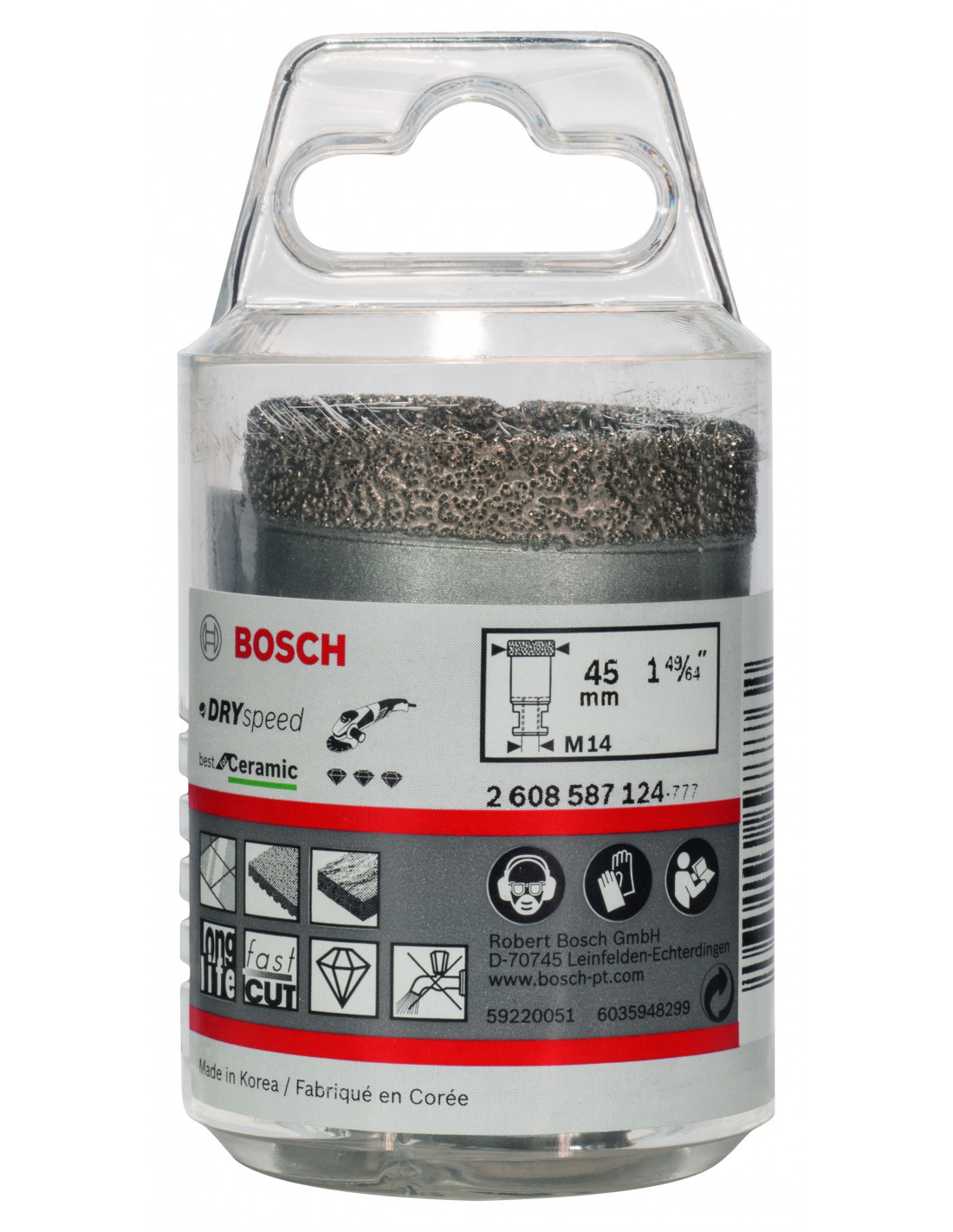 Comprar BOSCH 2608587124 Corona de diamante Best for Ceramic Dry Speed para  cerámica (Ø 45)