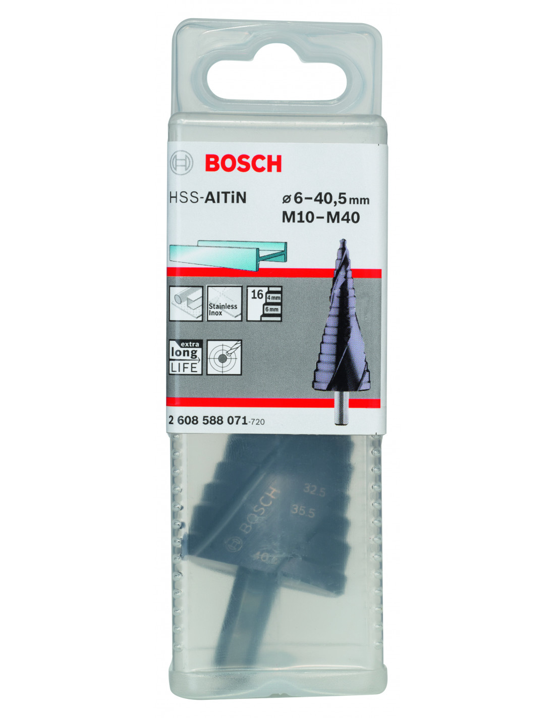 Comprar BOSCH 2608588067 Broca escalonada HSS-AlTiN con vástago de 3 planos para  metal