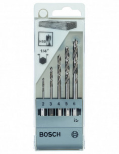 Comprar Set de brocas en espiral para madera con vástago de inserción hexagonal. Ref: 2608595525 2