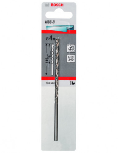 Broca para metal HSS-G DIN 340 (Ø 4)