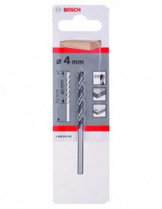 Comprar Broca en espiral para madera con vástago cilíndrico (Ø 4). Ref: 2608596301 2