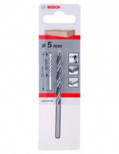 Comprar Broca en espiral para madera con vástago cilíndrico (Ø 5). Ref: 2608596302 2